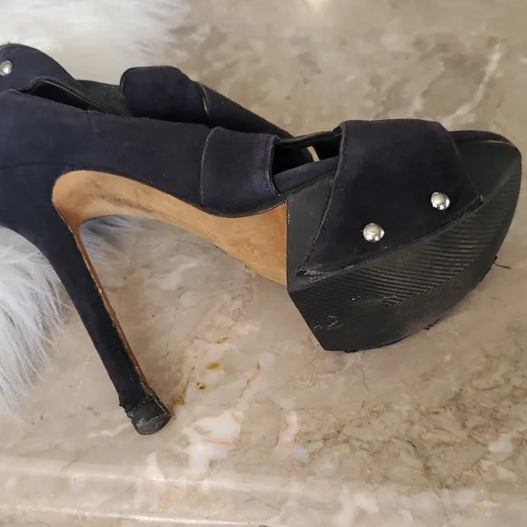Camilla skovgaard blue platform heel Stiletto  open toe shoe size 36.5 - Picture 16 of 16